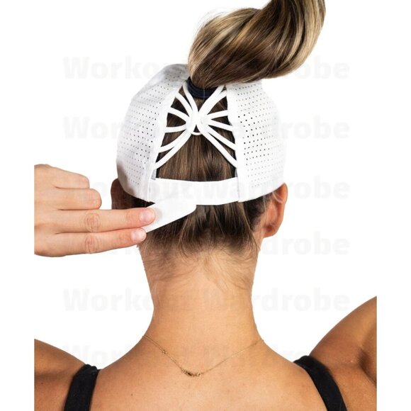 VimHue Women's Tennis Cap Tennis Racquet Print Only (Blue) UPF 50+ - Picture 2 of 2